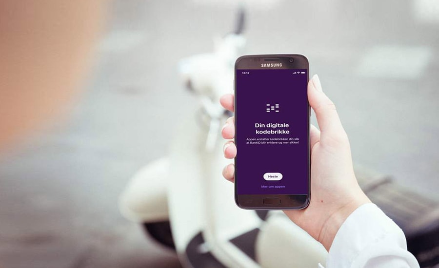 mobil med bankid-appen - illustrasjon for kodebrikke